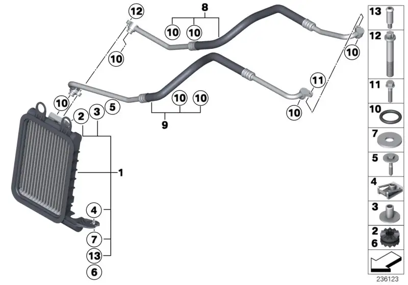BMW Motorölkühlerleitung Vorlauf F25 F26 17217603246