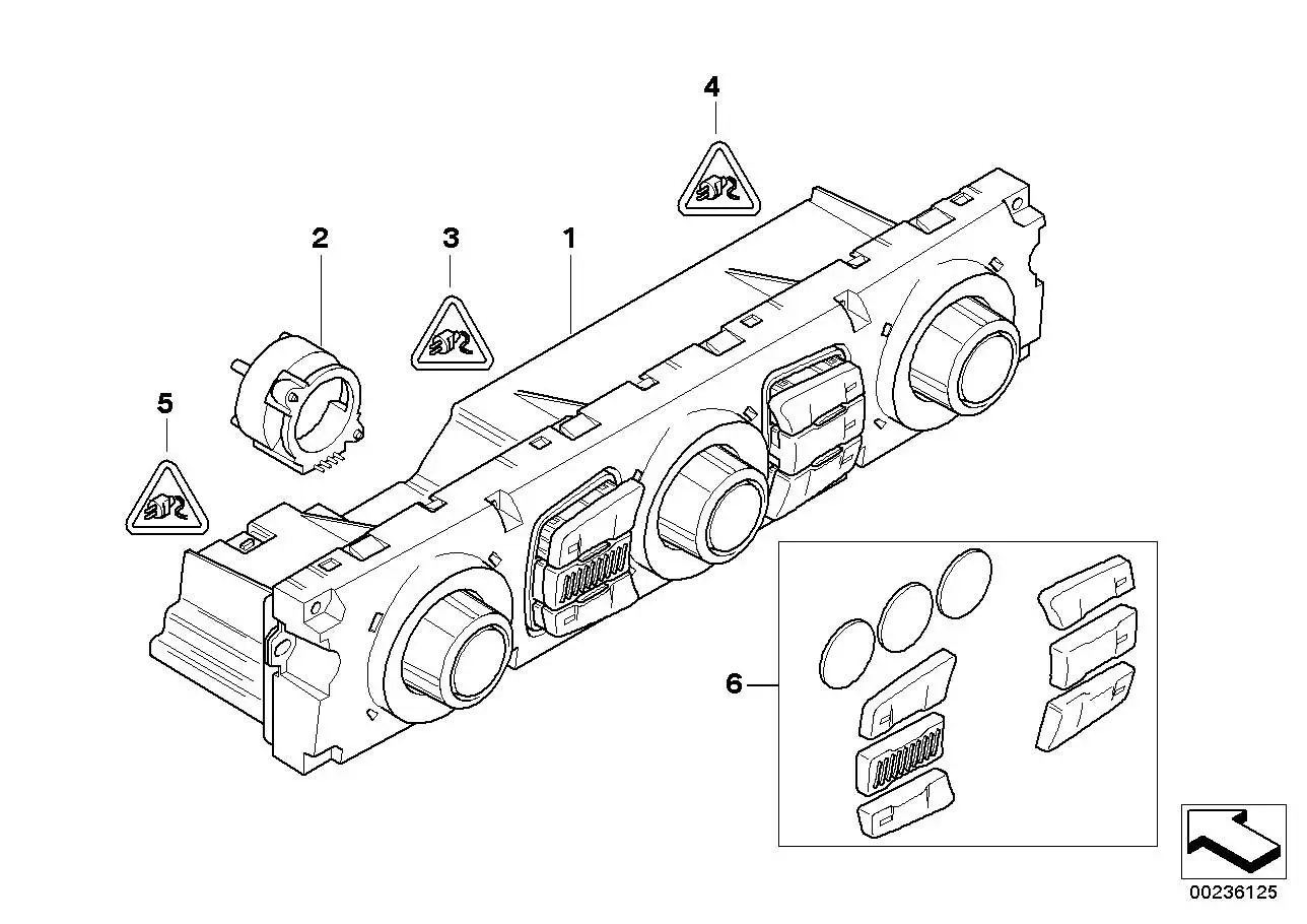 BMW Bedienteil Klimaautomatik High E60 E61 E63 E64 64119122398 -