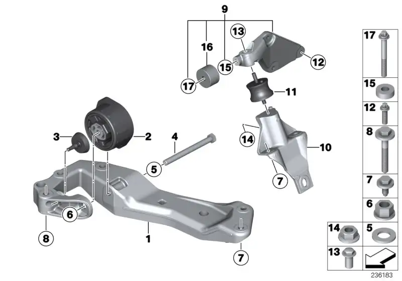 BMW Getriebelager F01 F02 F06 F07 F10 F11 F12 F13 22326777390