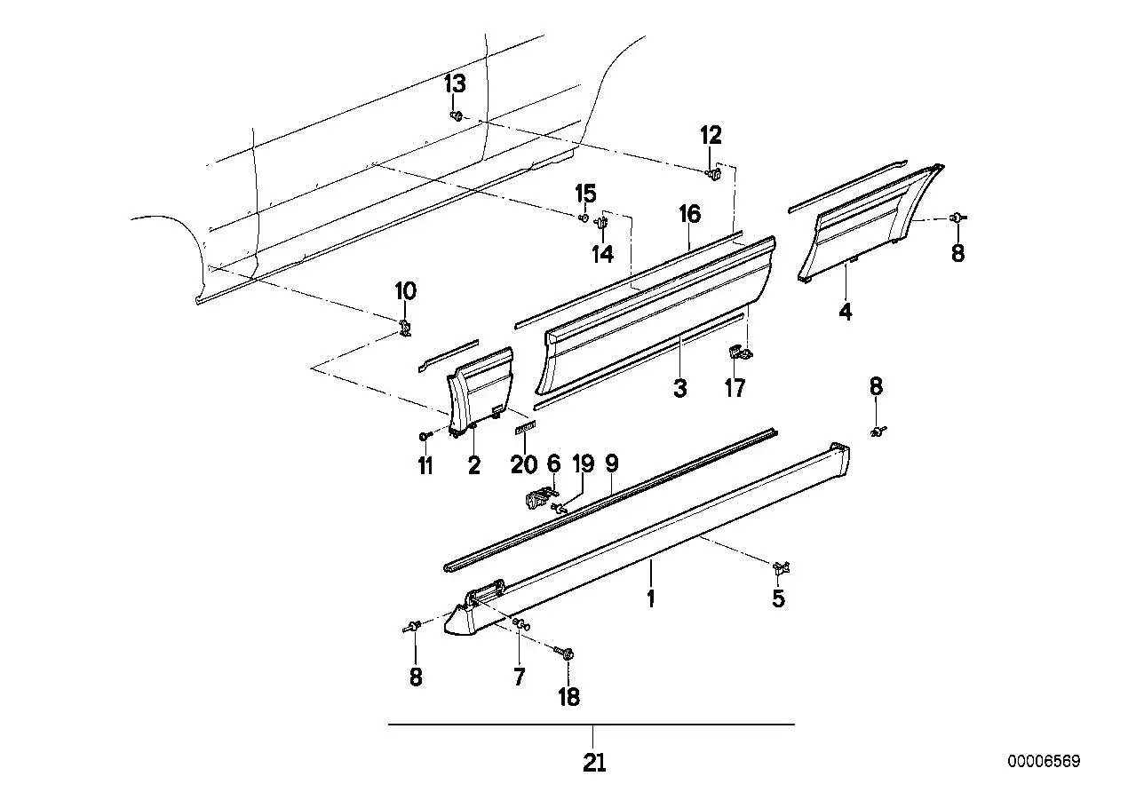 BMW Klammer E30 51712231992 - Z1 E30