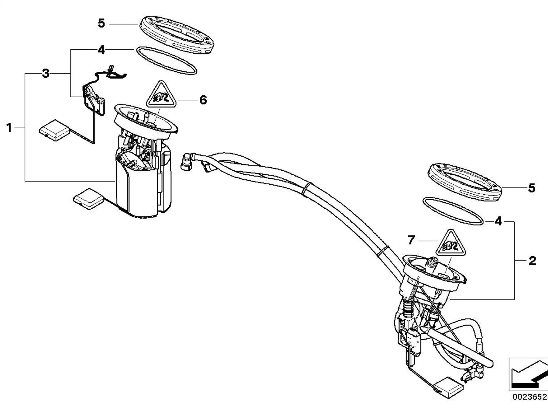BMW Rep.Satz Kraftstoffpumpe/Füllstandsgeber E81 E82 E84 E87 E88 E90 E91 E92 E93 16117197076