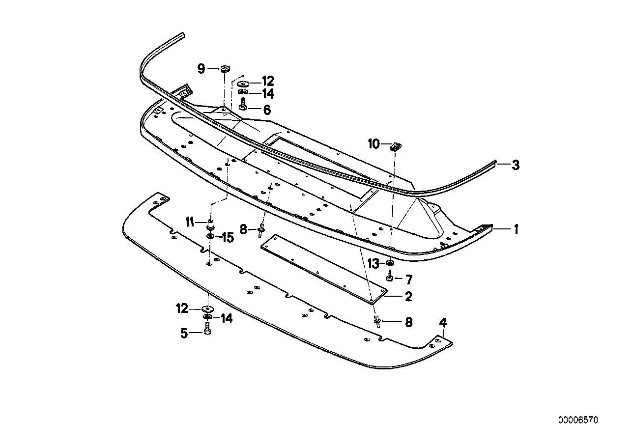 BMW Frontspoiler E30 51112233041 - Z1 E30