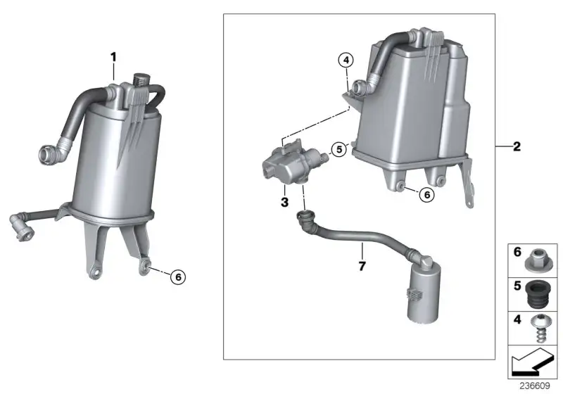 BMW Aktivkohlefilter F15 F16 F85 F86 16117342995