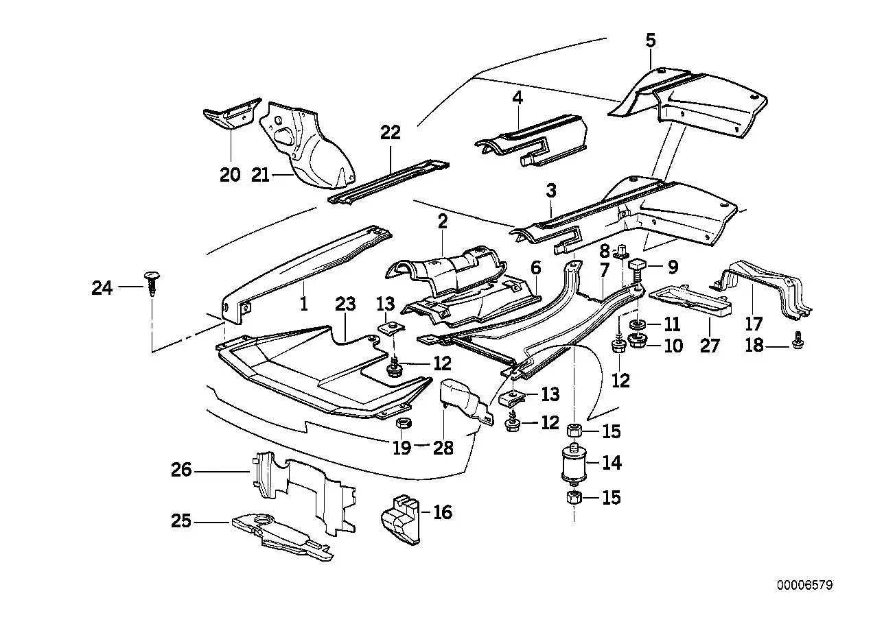 BMW Wärmeschutzblech E32 E34 51488181770 - Bildposition 21