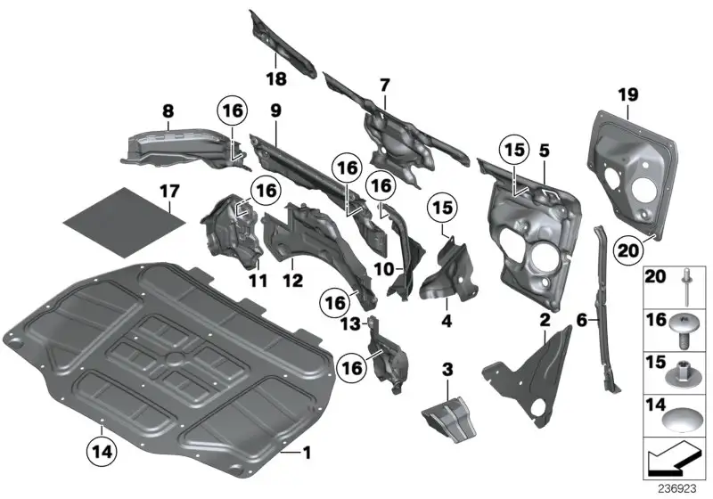 BMW Schallisolierung Frontklappe F07 51489138474