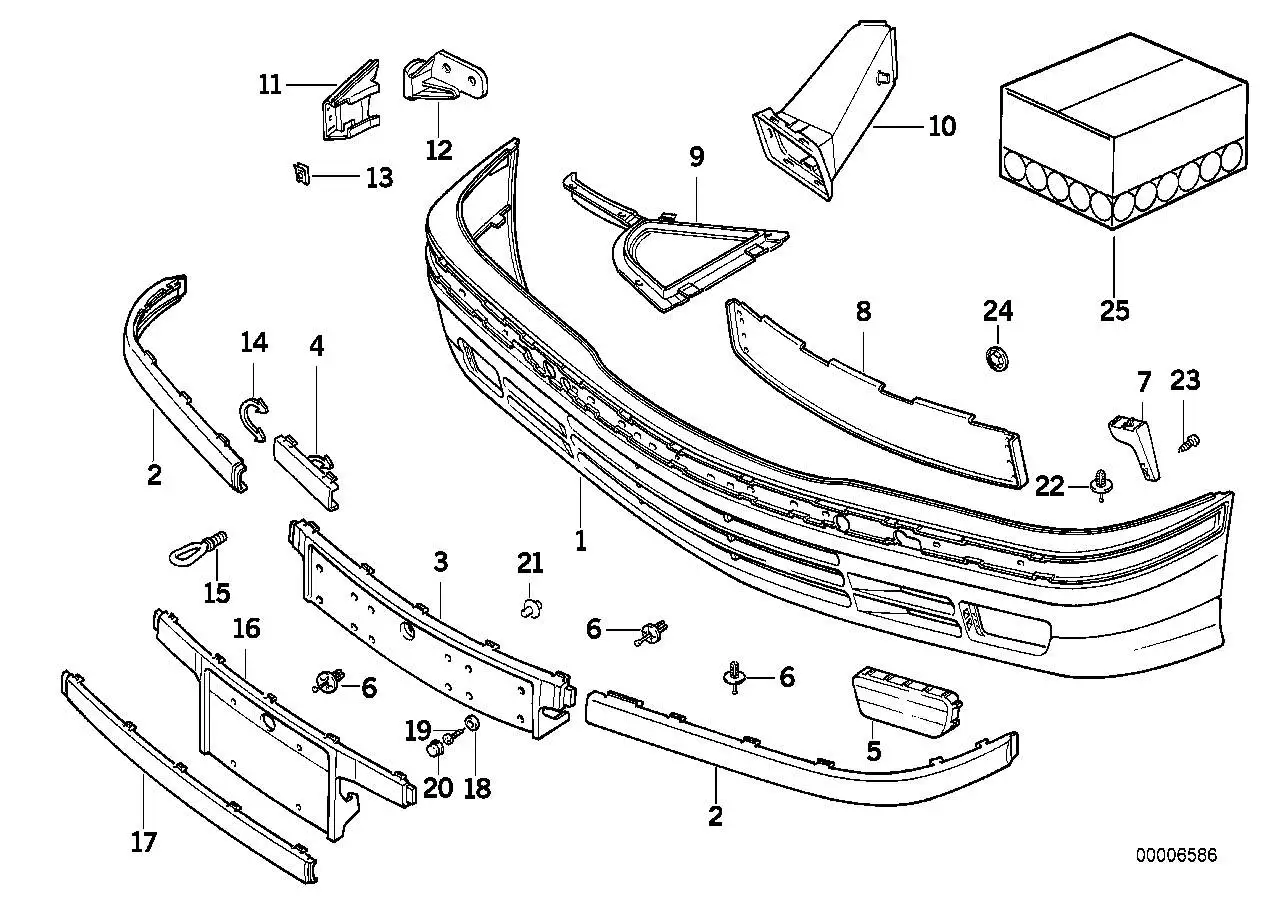 BMW Einlage links E36 51118122575 - Z3 E36