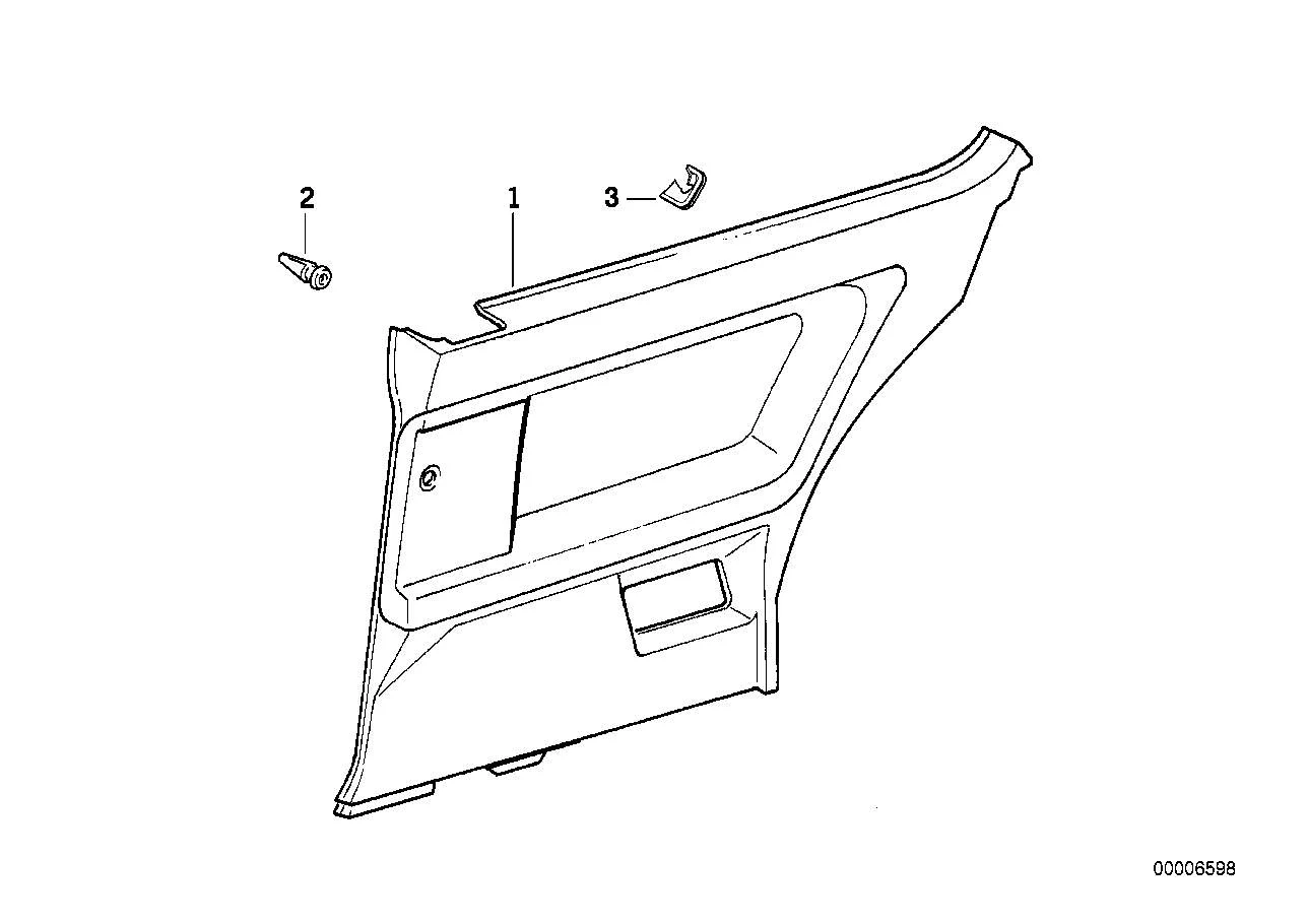 BMW Abdeckung hinten links E36 51368151845