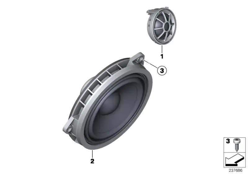 BMW Mitteltonlautsprecher Hifi System F06 F12 F13 65139210451 - B