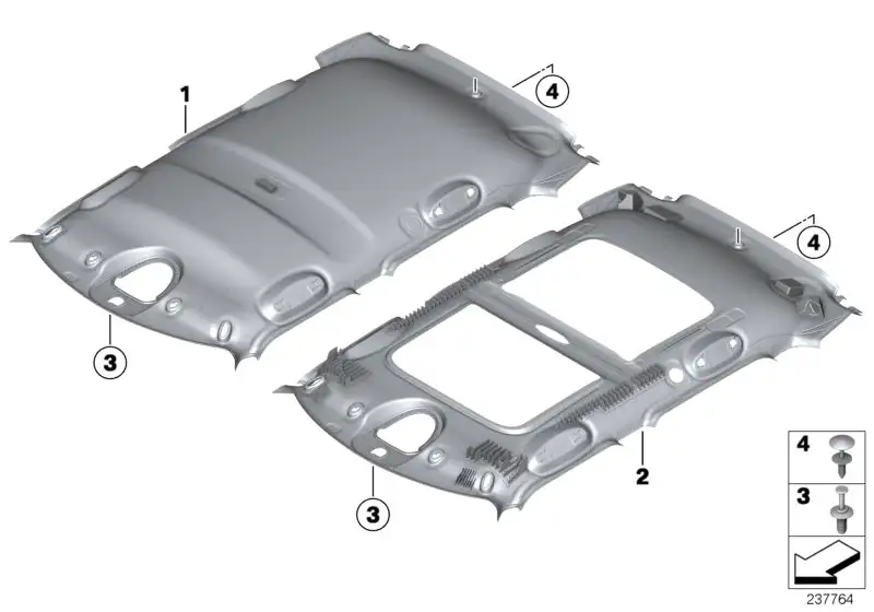 BMW Dachhimmel R60 51449809268 - MINI R60