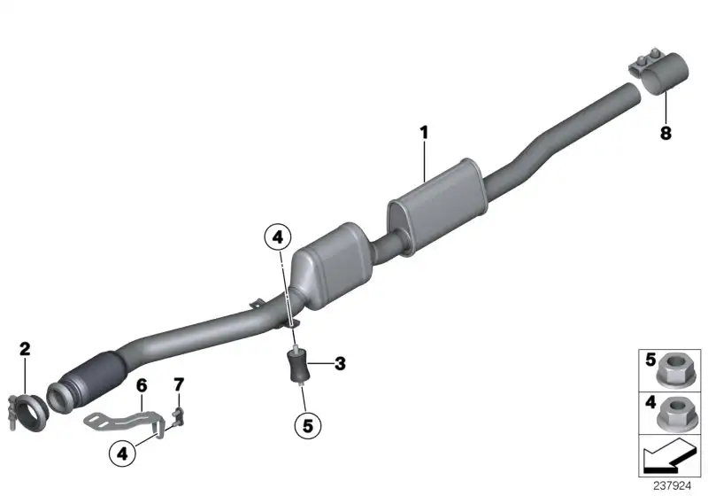 BMW Vorschalldämpfer R60 R61 18309811090