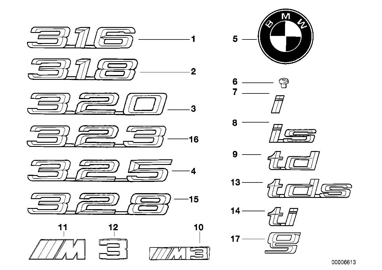 BMW Emblem E36 51141960222