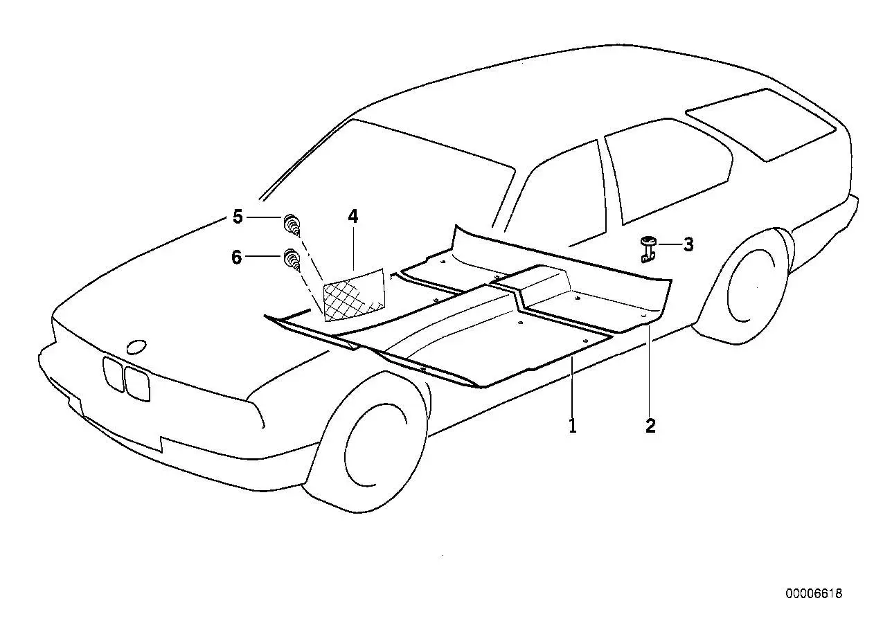 BMW Befestigungselement E32 E34 51472261408