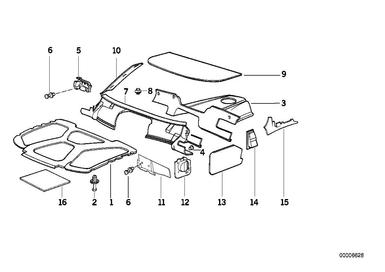 BMW Schallisolierung Frontklappe E36 51481977128 - Z3 E36