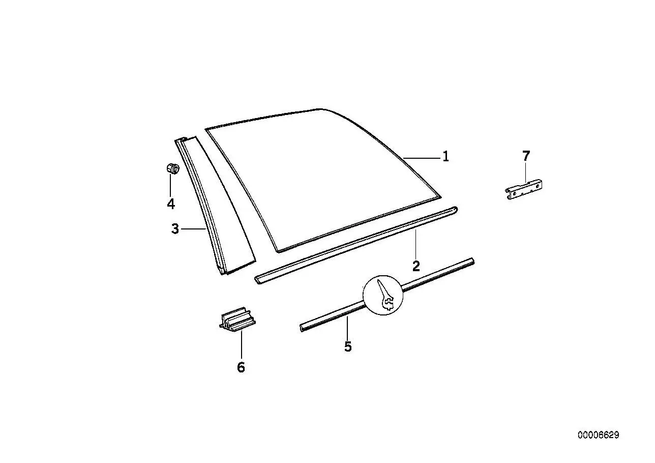 BMW Abdeckung links E34 51368120127 - Bildposition 02