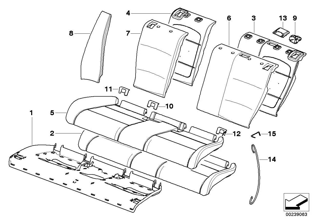 BMW Blende Isofix Mitte E46 52207027877