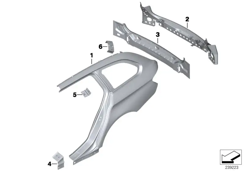 BMW Verstärkungsblech D-Säule rechts F11 41219240062