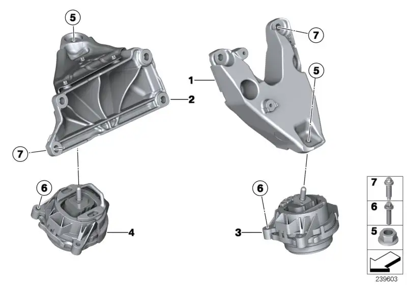 BMW Motorlager rechts F25 F26 22116785716
