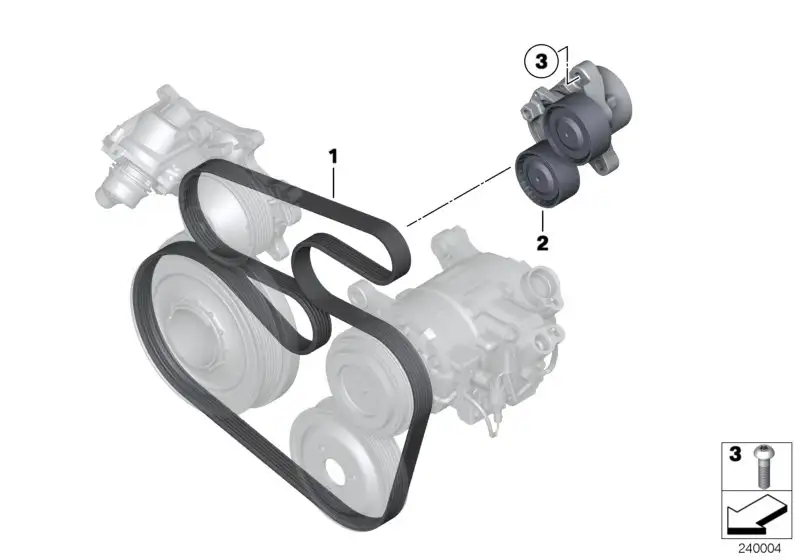 BMW Riemenspanner mechanisch E70 E71 E84 E90 E91 E92 E93 F01 F02