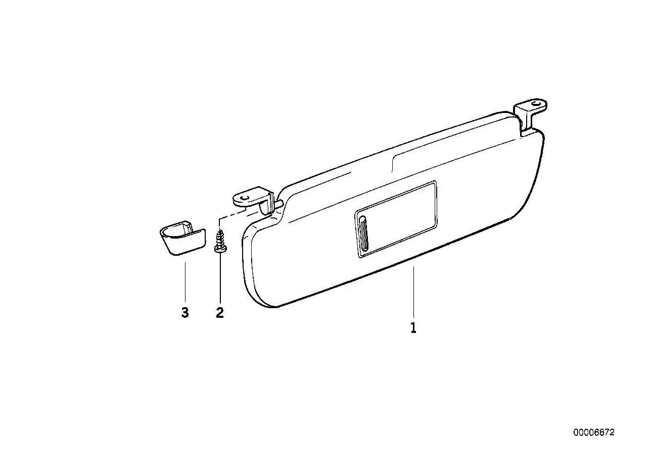 BMW Kappe rechts E36 51168176494 - Bildposition 03