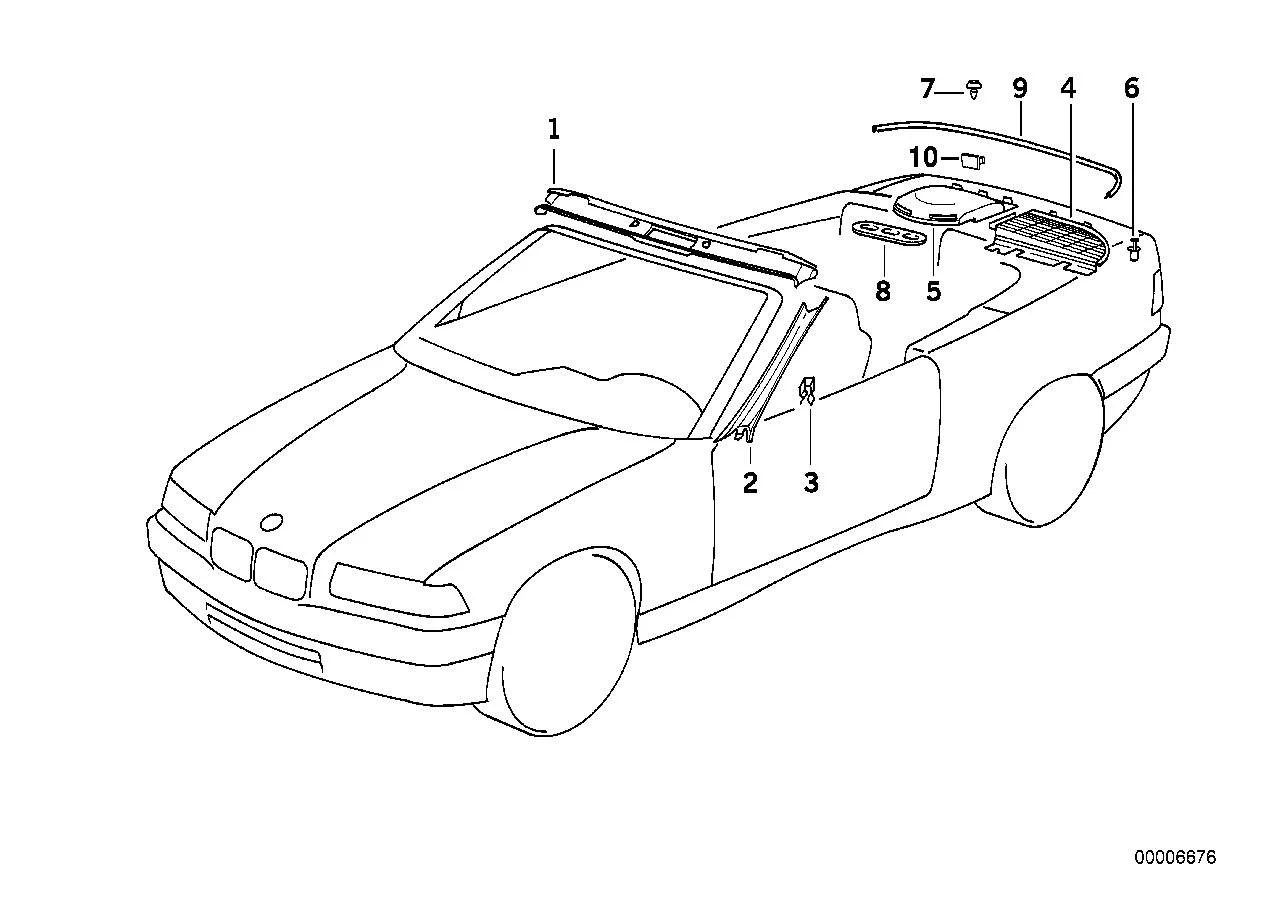 BMW Abdeckung Mitte E36 51718173204