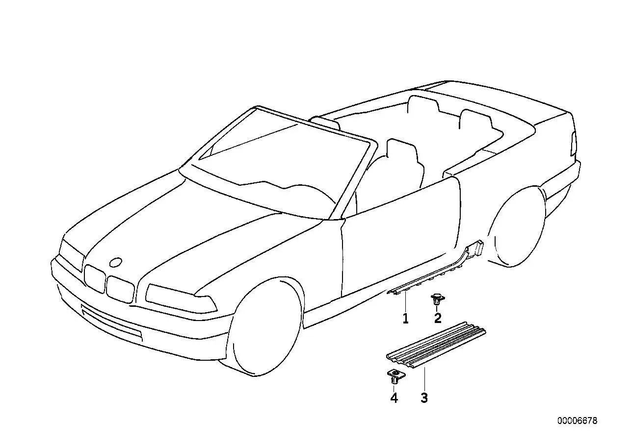 BMW Verkleidung unten links E36 51478172865