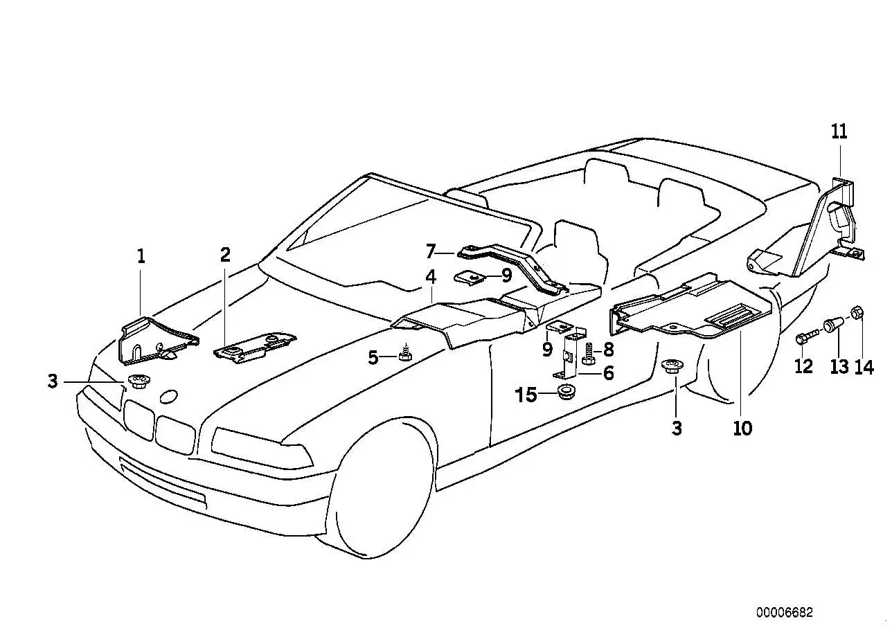 BMW Wärmeisolierung rechts E36 51488135682