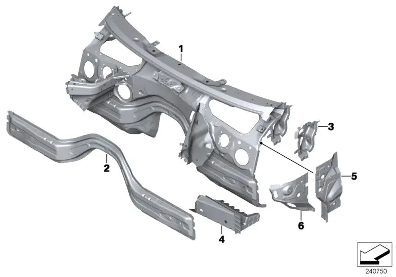 BMW Aufnahme Tragrohr links F20 F21 F22 F23 F30 F31 F32 F33 F34 F