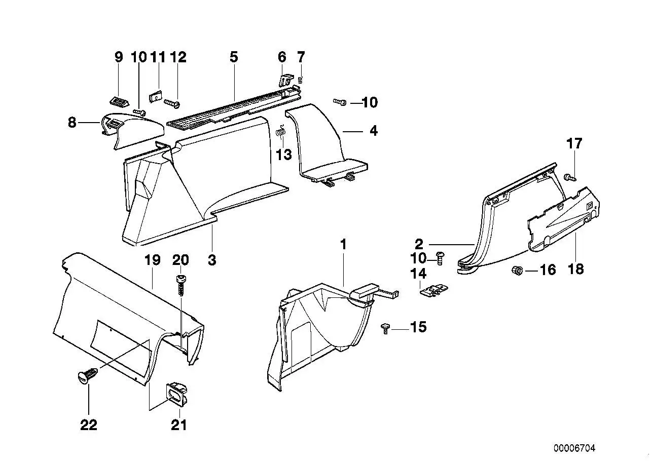 BMW Unterteil E31 E32 E34 51451928649 - 5er E34, 7er E32, 8er E31