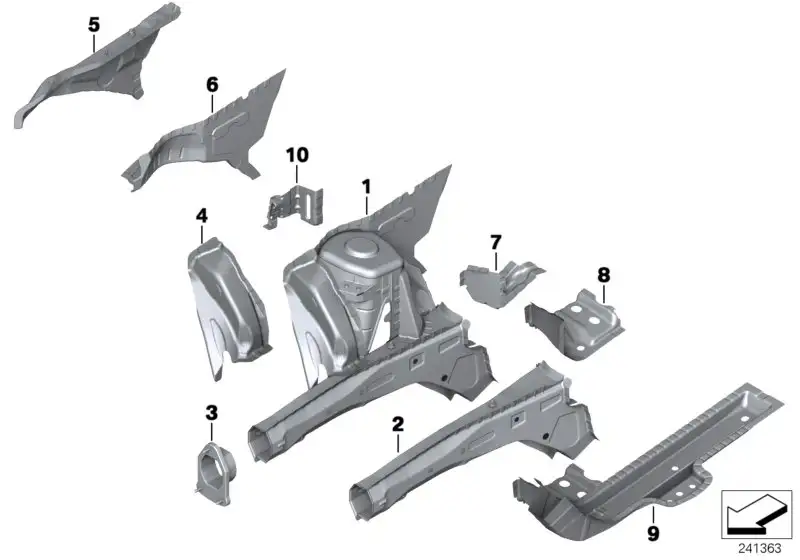 BMW Stützträger Radhaus vorne links R55 R56 R57 R58 R59 410027550