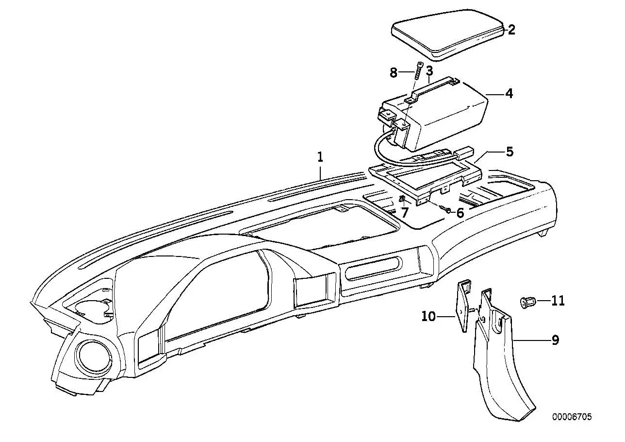 BMW Verkleidung Instrumententafel E34 51458168948