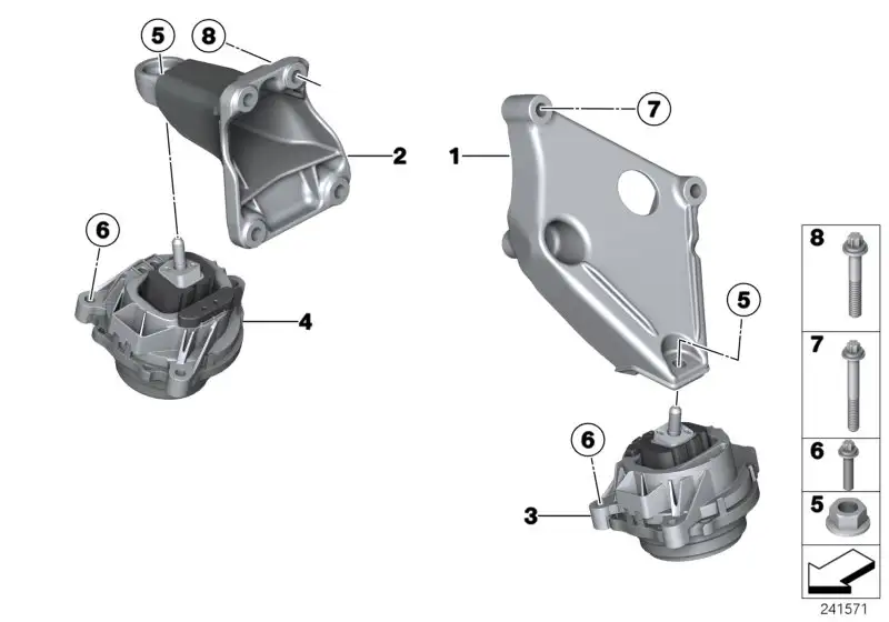 BMW Motorlager links F25 F26 22116868489