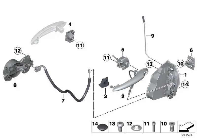 BMW Türöffner innen links R60 R61 51219800937