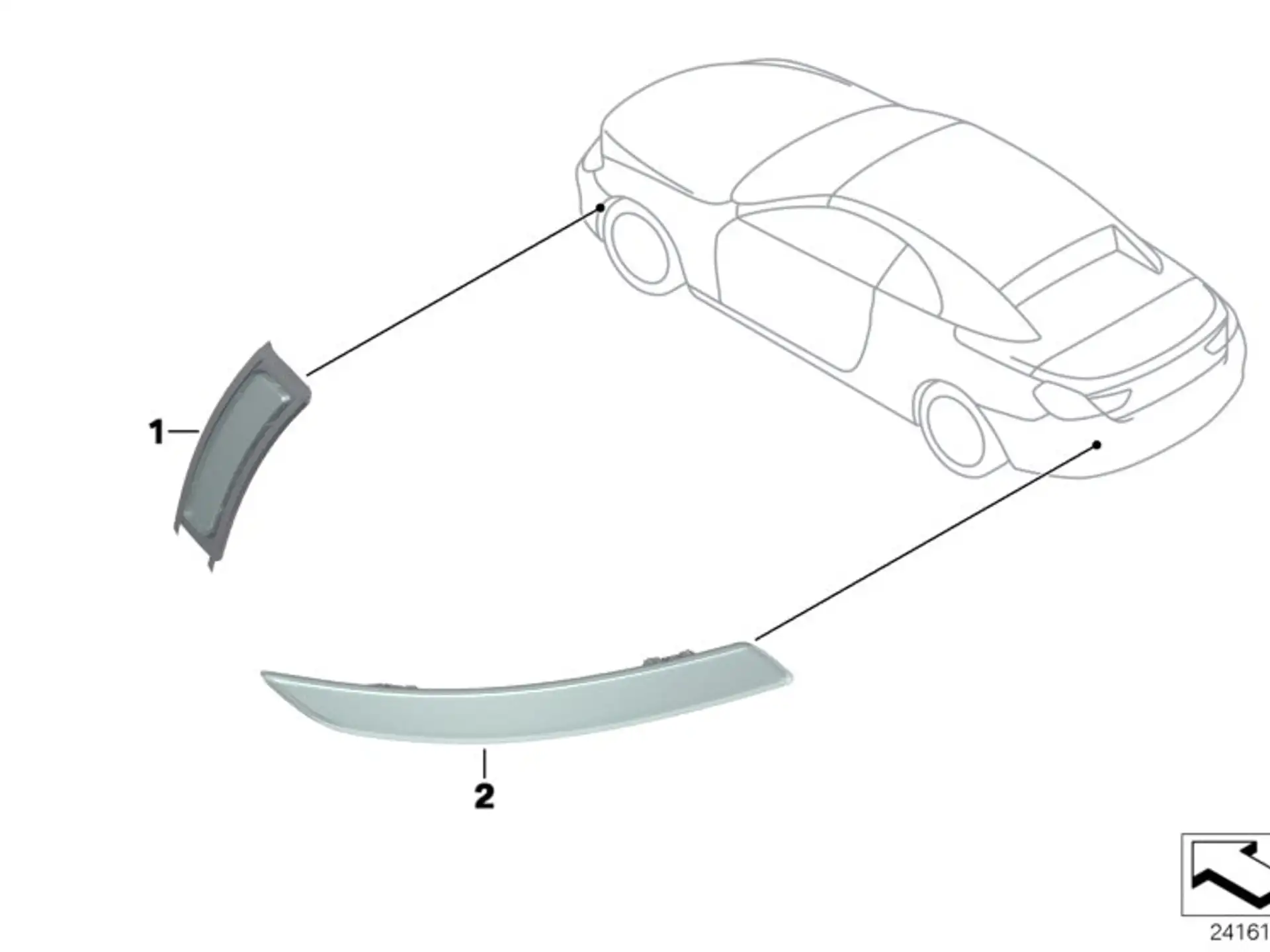 BMW Rückstrahler hinten links F06 F12 F13 63147210587