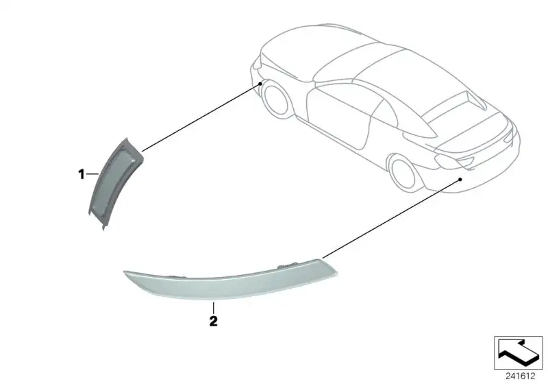 BMW Rückstrahler hinten rechts 63147210588 - 6er