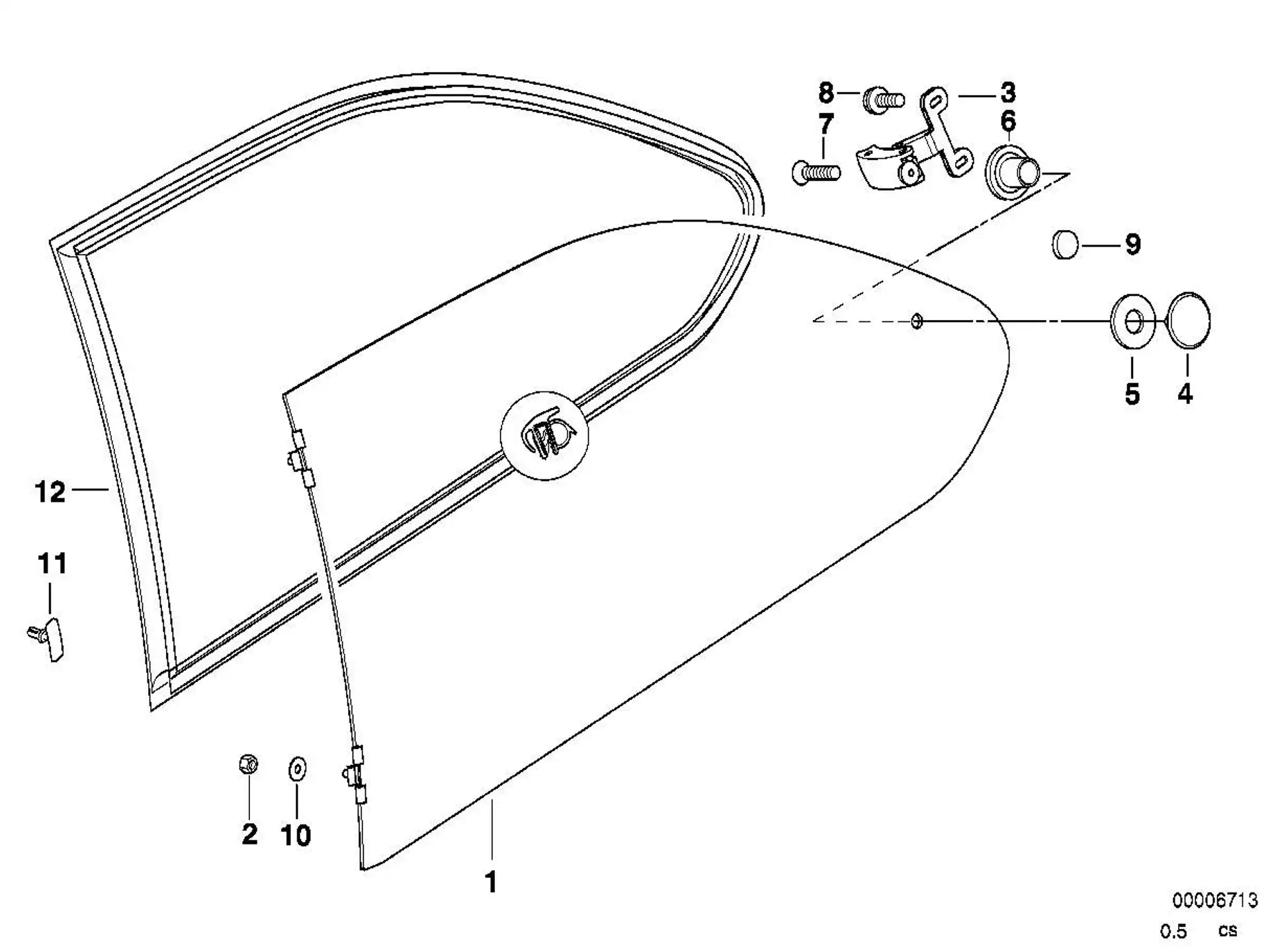 BMW Kantenschutz links E36 51728146765
