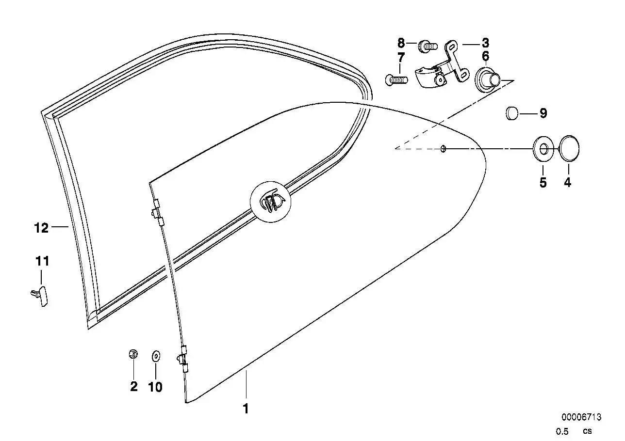 BMW Kantenschutz links E36 51728146765