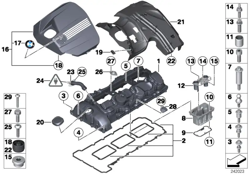 BMW Bundschraube mit Gewindebolzen E70 E71 E82 E88 E90 E91 E92 E9