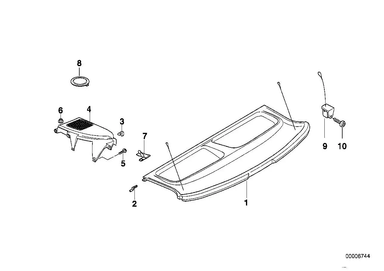 BMW Ablegeboden E36 51468189223 - Bildposition 01