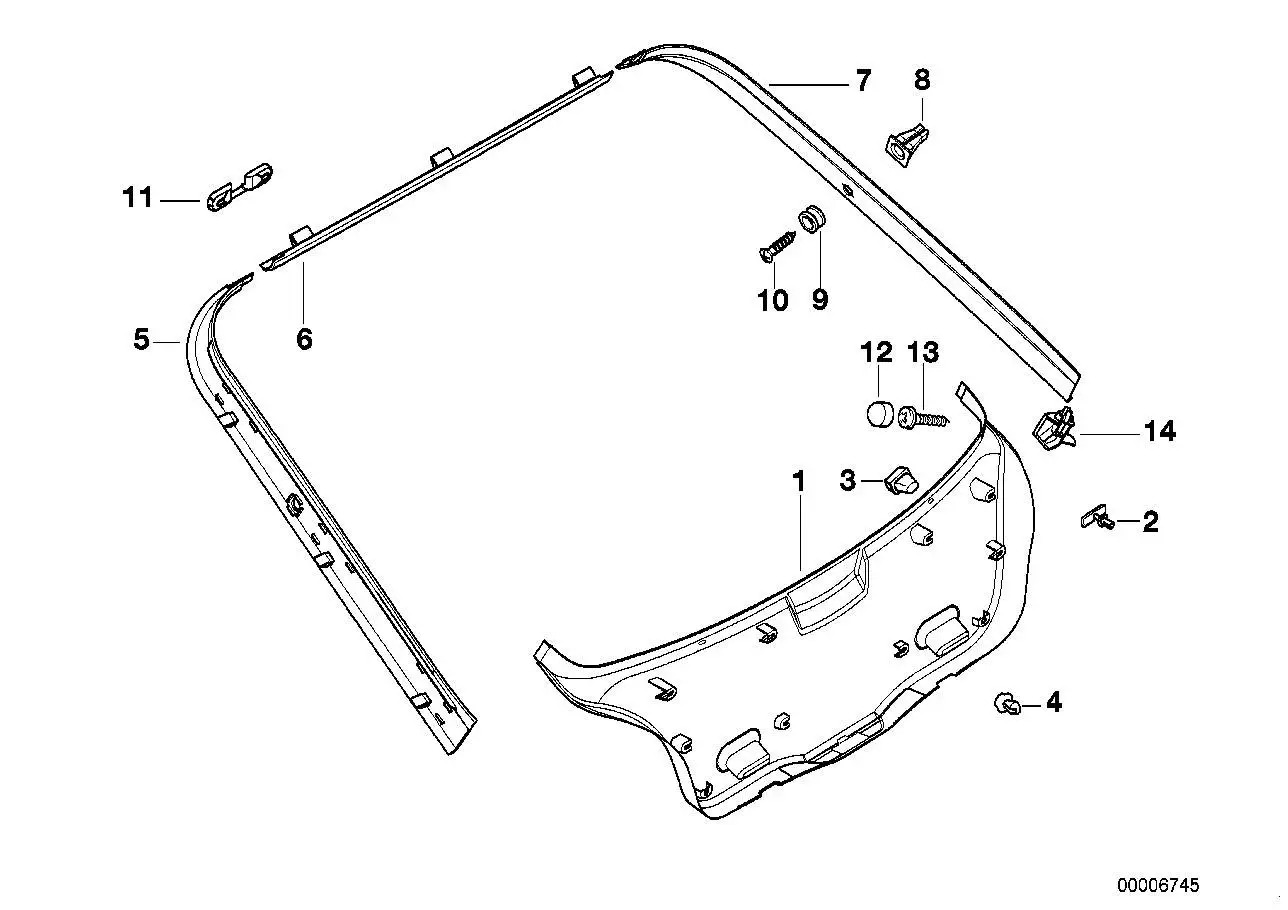 BMW Abdeckung E36 51498186445