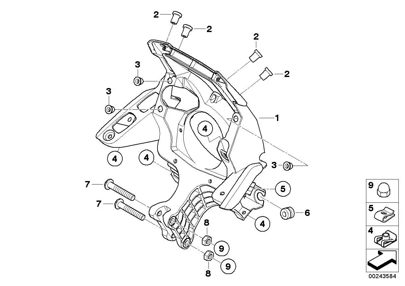 BMW Verkleidungshalter 46637727109