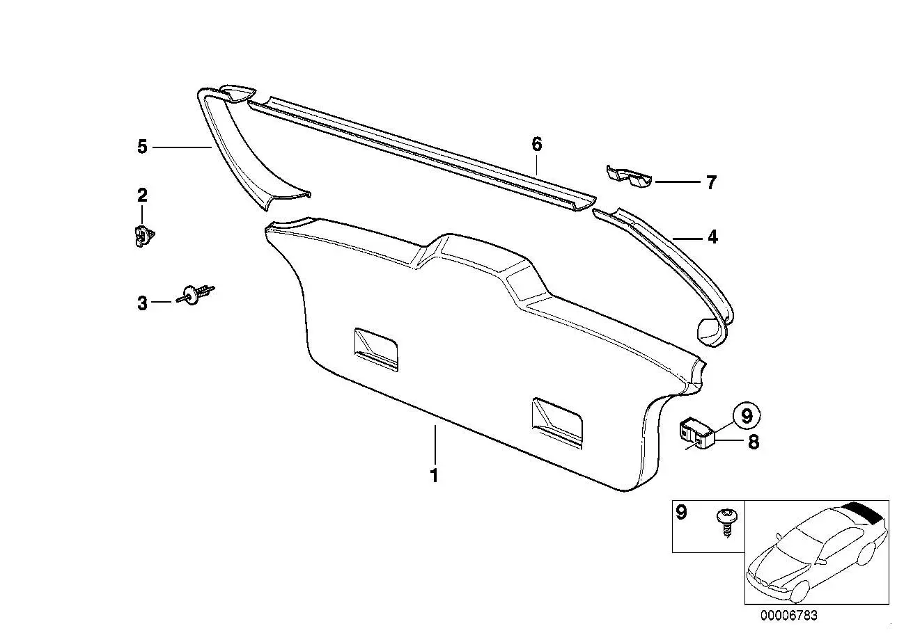 BMW Spreizniet E36 E46 51118203508
