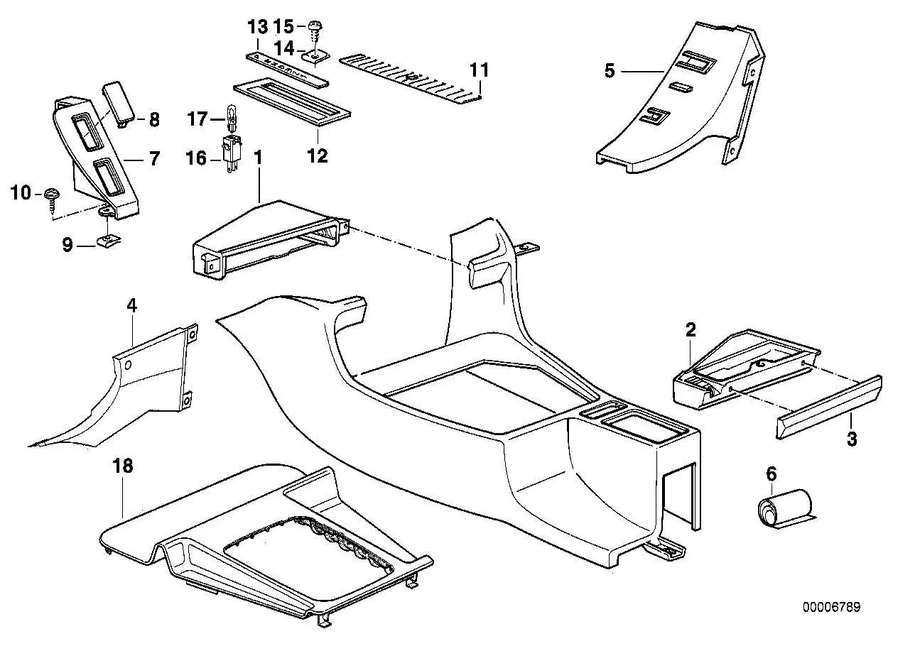 BMW Abdeckung E32 E34 51168141320 - Bildposition 08