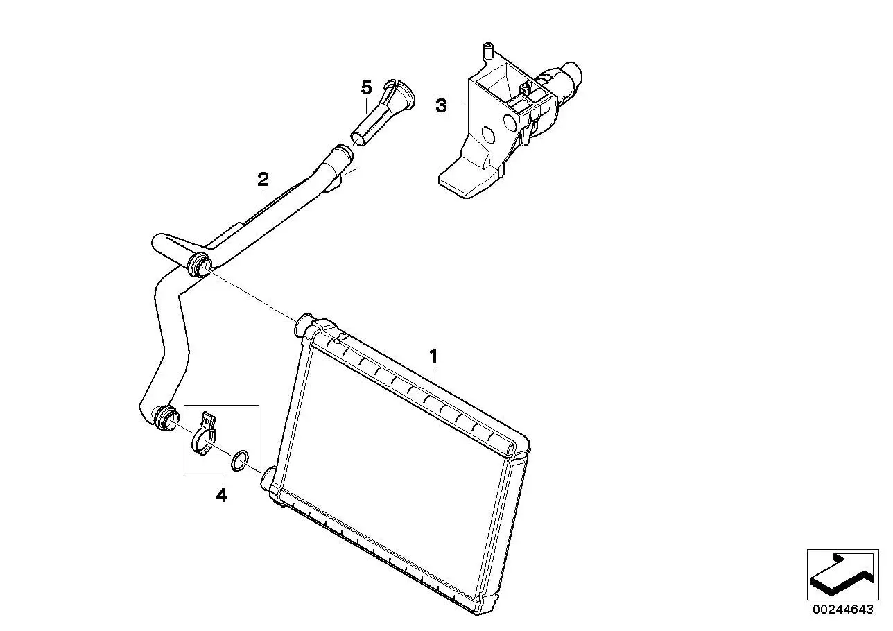 BMW Tülle Wasserrohr 64116951389 - Bildposition 03