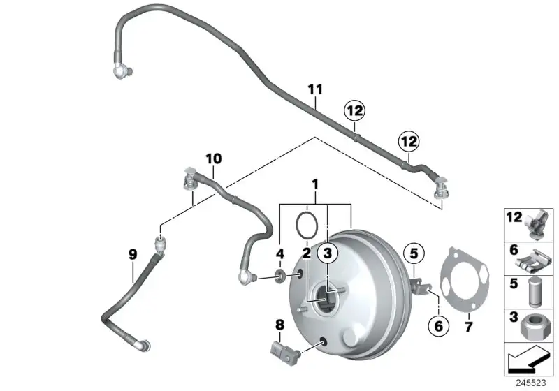 BMW Bremskraftverstärker F25 F26 34336797469 - X3 F25, X4 F26