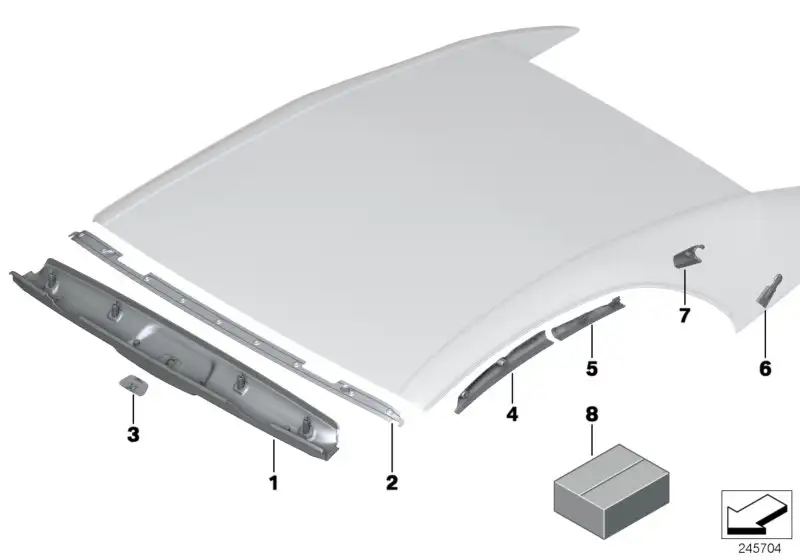 BMW Blende Notbetätigung F12 54347226959 - Bildposition 03