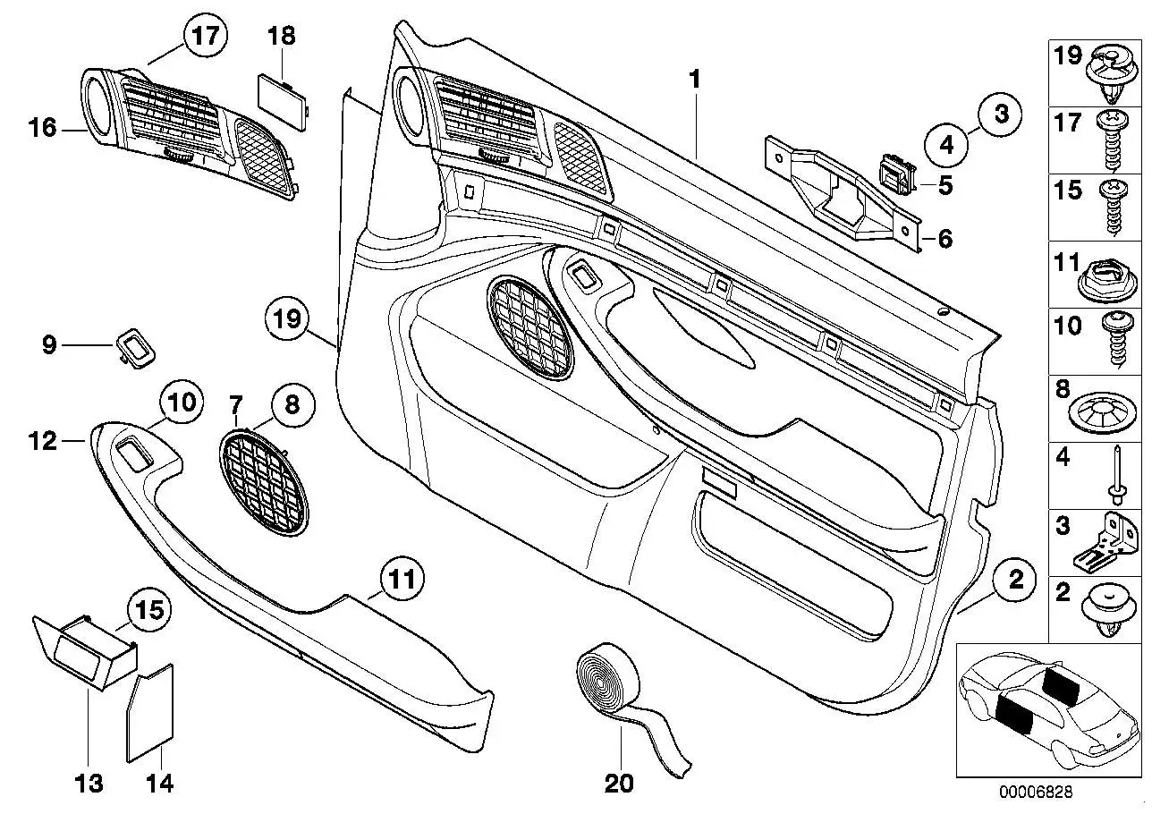 BMW Lautsprecherblende E38 E39 51418190825