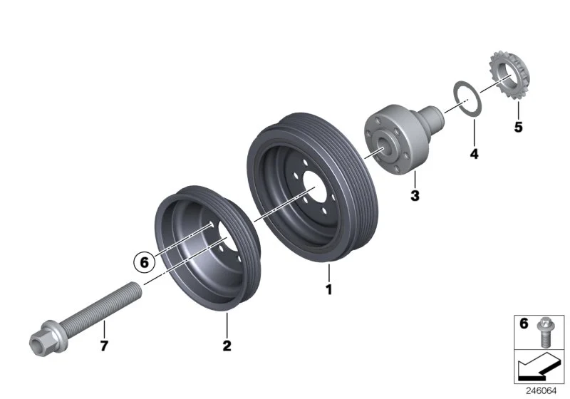 BMW Bundschraube E84 E89 F07 F10 F11 F15 F16 F20 F21 F22 F23 F25 F26 F30 F31 F32 F33 F34 F36 F80 F82 F83 F87 F87N 11217614270
