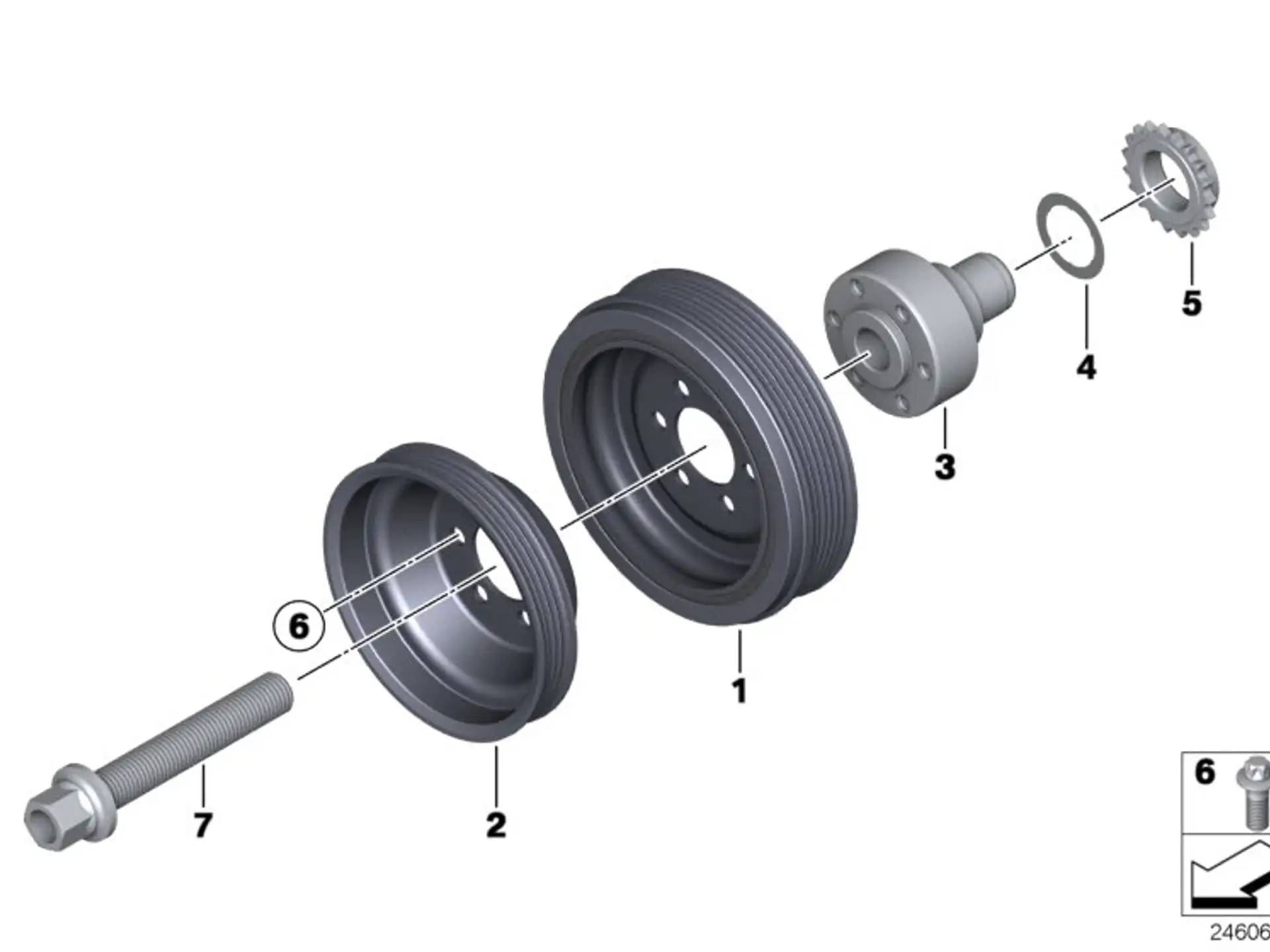 BMW Bundschraube E84 E89 F07 F10 F11 F15 F16 F20 F21 F22 F23 F25 F26 F30 F31 F32 F33 F34 F36 F80 F82 F83 F87 F87N 11217614270