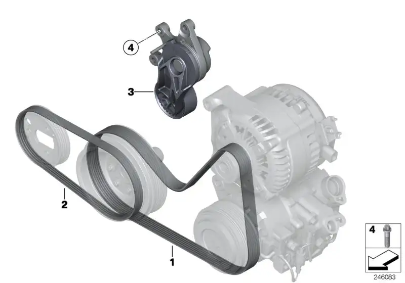BMW Riemenspanner mechanisch E84 E89 F07 F10 F11 F15 F16 F20 F21