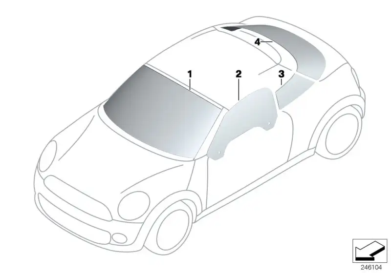 BMW Frontscheibe grün Regensensor 51312759007 - Bildposition 01